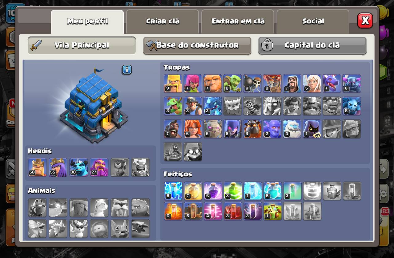 Conta CV12 | Cenário Exclusivo + 4 Equipamentos Épicos (Espelho Lvl 15, Bola de Fogo Lvl 14) | Ótima p/ Farm — foto 4