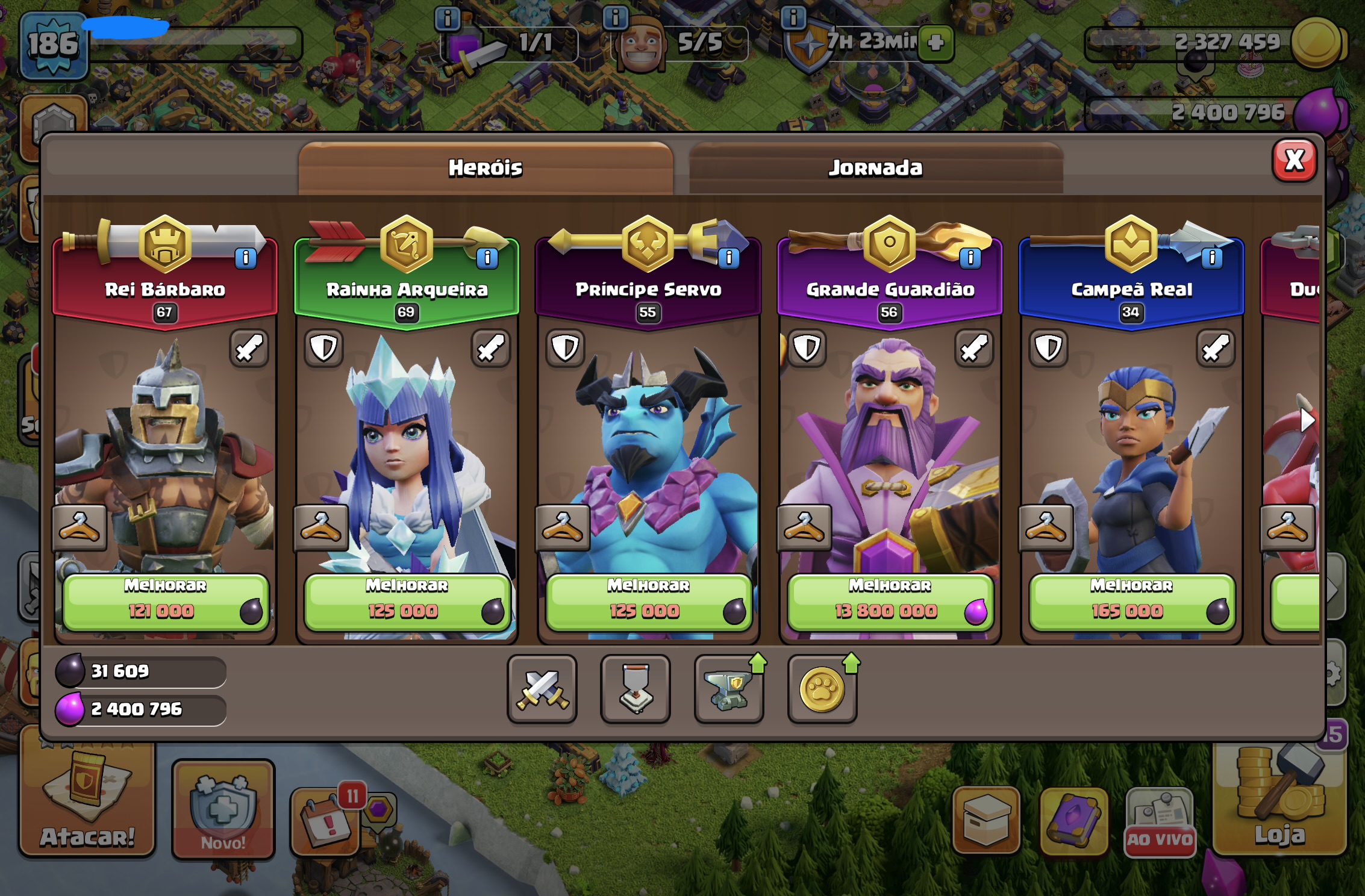 🔥 CLASH OF CLANS NÍVEL 186 | HERÓIS 69+ | 1.409 GEMAS | CONTA FULL AVANÇADA 🔥 — foto 3