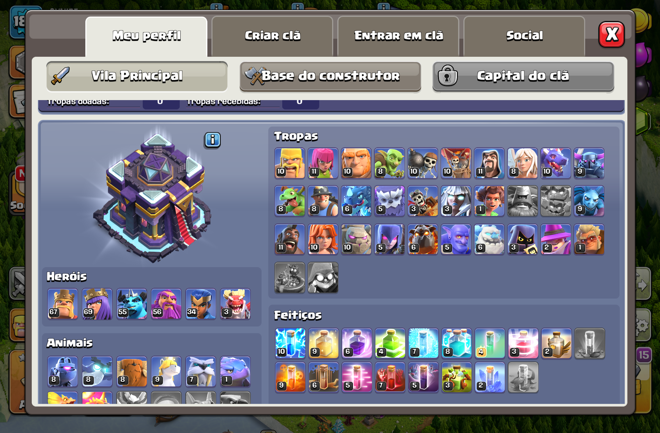 🔥 CLASH OF CLANS NÍVEL 186 | HERÓIS 69+ | 1.409 GEMAS | CONTA FULL AVANÇADA 🔥 — foto 2