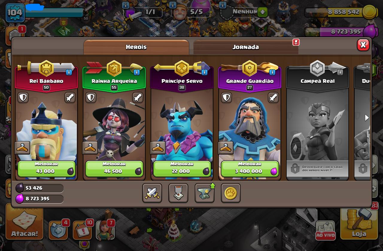Conta CV12 | Cenário Exclusivo + 4 Equipamentos Épicos (Espelho Lvl 15, Bola de Fogo Lvl 14) | Ótima p/ Farm — foto 2