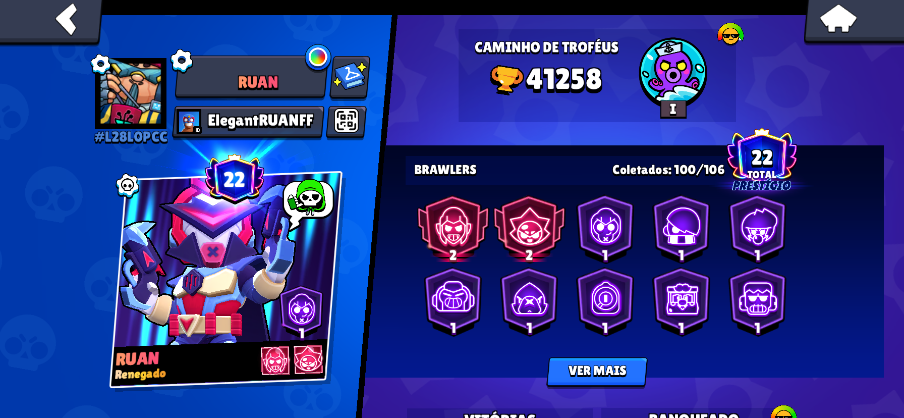 Conta de Brawl stars